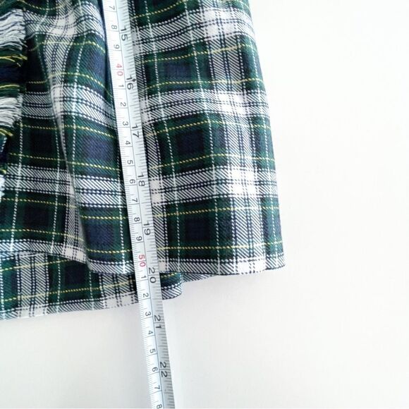 Halpern's Dark Academia Blue Plaid Kilt Skirt Safety Pin Women's 28 - 29 Vintage - Picture 6 of 6